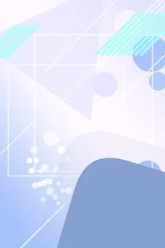 Abstract geometric tech background with pastel blue and white shapes, grids.. Stock Illustration