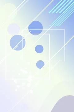 Abstract geometric tech design with soft blue and green gradient, glowing l.. Illustrazione stock