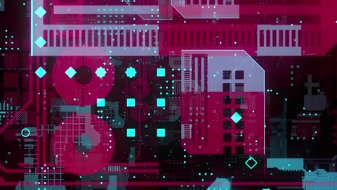 Abstract Geometric Tech Loop Stock Footage 288049474