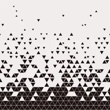 Abstract Geometric Techno Triangle Horizontally Seamless Pattern 스톡 일러스트