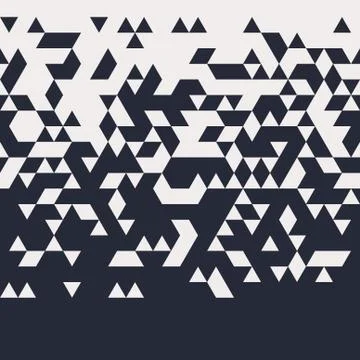 Abstract Geometric Techno Triangle Horizontally Seamless Pattern Illustrazione stock