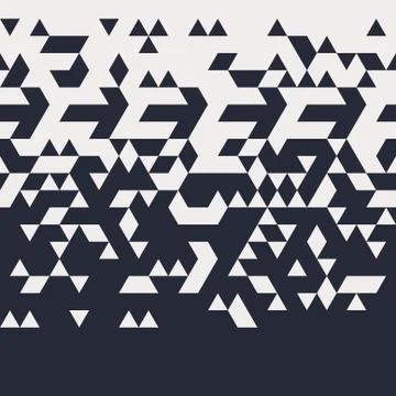 Abstract Geometric Techno Triangle Horizontally Seamless Pattern Illustrazione stock