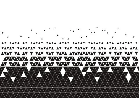 Abstract Geometric Techno Triangle Horizontally Seamless Pattern 库存插图