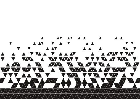 Abstract Geometric Techno Triangle Horizontally Seamless Pattern 스톡 일러스트