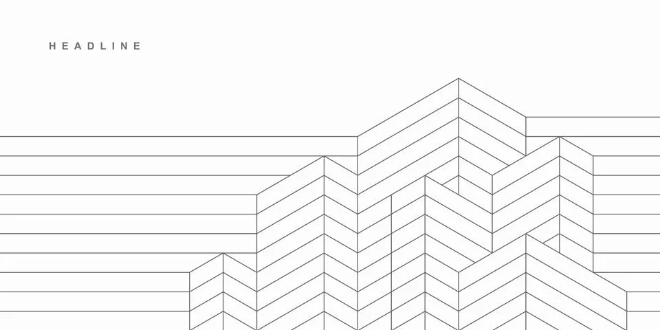 Abstract geometric technological background. Architectural construction. Stock Illustration
