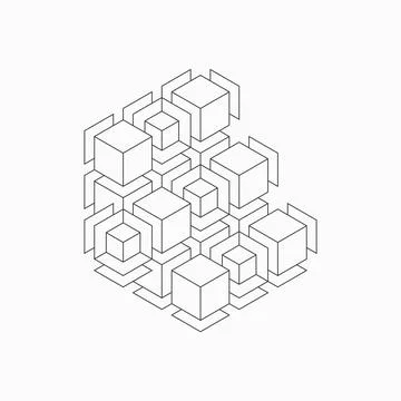 Abstract geometric technological background. イラスト素材