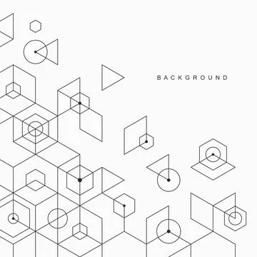 Abstract geometric technological background. Vector creative design. 스톡 일러스트