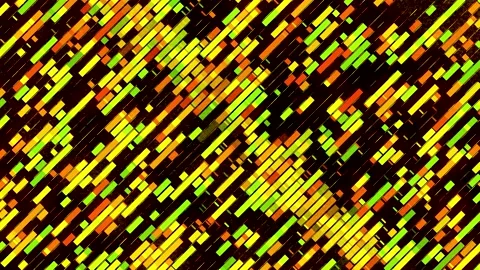 Abstract geometric technological pattern with blocks of data moving on black Stock Footage 157503282