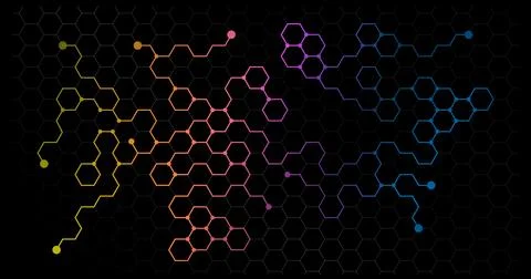 Abstract geometric technology and computer network background 스톡 일러스트