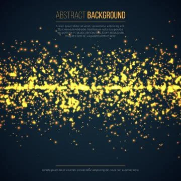 Abstract geometric technology background with glowing sparkles Illustrazione stock