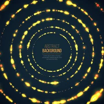 Abstract geometric technology background with glowing sparkles Stock Illustration