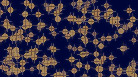 Abstract geometric technology network pattern with glowing gold interconnec.. Stock Footage 339500120