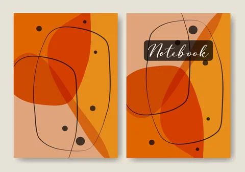 Abstract geometric template cover for notebook. Stock Illustration