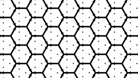 Abstract geometric tessellation pattern with expanding cubes hexagons loop Stock Footage 336211796
