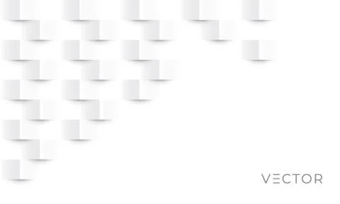 Abstract geometric texture background, white paper 3D fold pattern, vector. M Stock-Illustration
