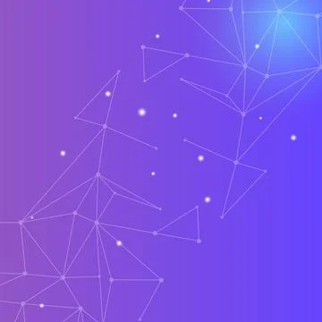 Abstract geometric texture with molecular structures and neural network. Mole Stock Illustration