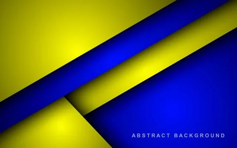 Abstract geometric theme blue and yellow squares overlapping background for.. Stock Illustration