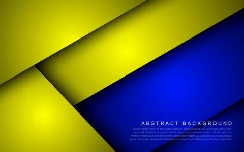 Abstract geometric theme blue and yellow squares overlapping background for.. Stock Illustration