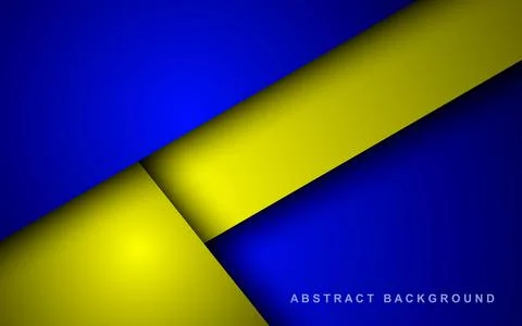 Abstract geometric theme blue and yellow squares overlapping background for.. Stock Illustration