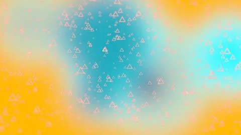 Abstract geometric theme with glittering triangle particles over colorful Stock Illustration