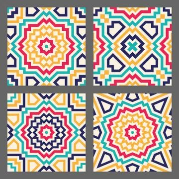 Abstract geometric tile Stock Illustration