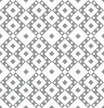 Abstract Geometric tile ornament Dagonal checkered square shape seamless pattern Stock Illustration