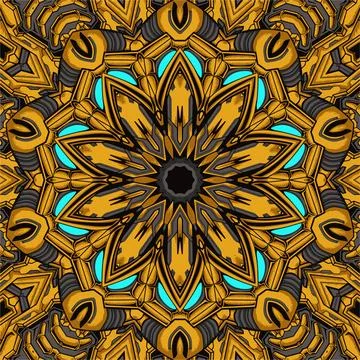 Abstract geometric tiled boho ethnic seamless pattern ornamental Stock Illustration