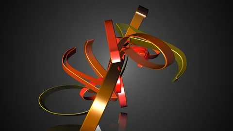 Abstract geometric transformation motion 3d elements Stock Footage 91408319