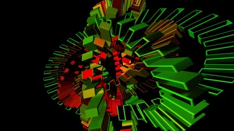 Abstract Geometric Transformation Motion 3D Elements Video stock 99883642