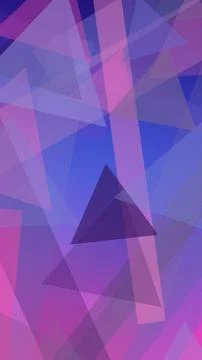 Abstract geometric triangle backdrop blending lavender and blue with a calm.. Stock Illustration