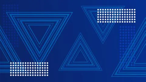 Abstract geometric triangle on blue background Stock Illustration
