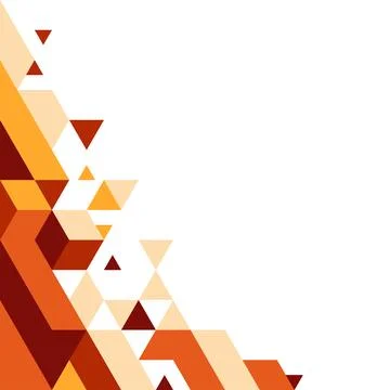 Abstract Geometric Triangle Corner Border Vector Background in Warm Autumn .. Stock Illustration