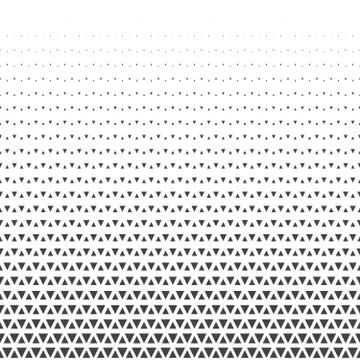 Abstract geometric triangle halftone retro vintage seamless pattern. Vector i Stock Illustration