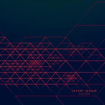 Abstract geometric triangle lines on dark background イラスト素材