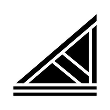 Abstract geometric triangle logo. Concept of connection, communication, and.. Illustrazione stock