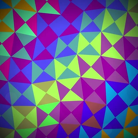 Abstract Geometric Triangle Pattern Background - Colorful Low Poly Design 库存影片 347804508