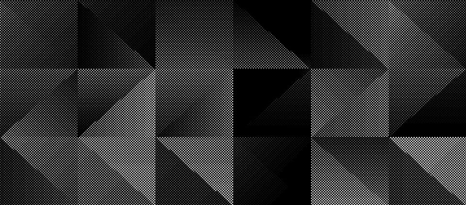 Abstract Geometric Triangle Pattern Background in Black White and Gray Gradient Stock Illustration