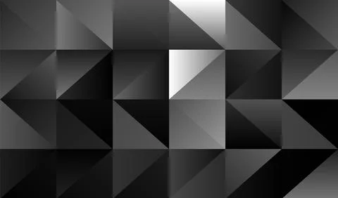 Abstract Geometric Triangle Pattern Background in Black White and Gray Gradient 스톡 일러스트