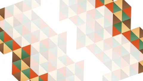 Abstract Geometric Triangle Pattern Background in Earthy Retro Tones Stock Illustration