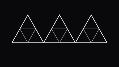 Abstract geometric triangle pattern on black background for modern design e.. Stock Footage 343633805
