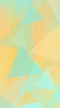 Abstract geometric triangle pattern blending pastel yellow, teal, and mint .. Stock Illustration