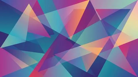 Abstract geometric triangle pattern colorful modern wallpaper. イラスト素材