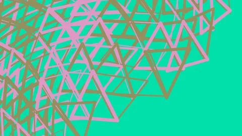 Abstract geometric triangle pattern on green background Stock Illustration