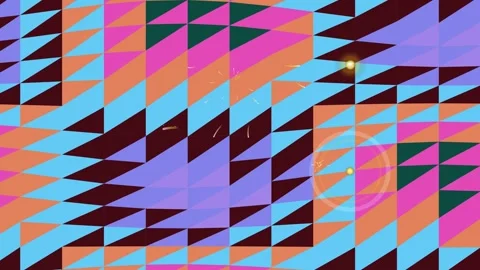 Abstract Geometric Triangle Pattern with Light Effect Stock Footage 331726601