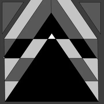 Abstract Geometric Triangle Pattern in Monochrome. Stock Illustration