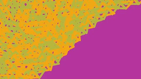 Abstract geometric triangle pattern in orange and green Stock Illustration