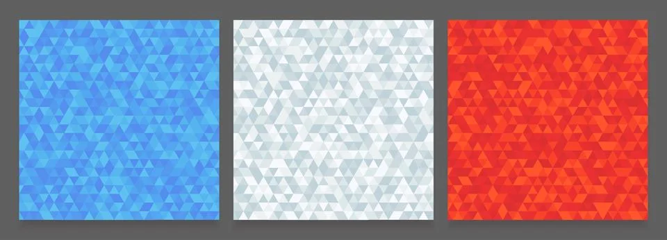 Abstract geometric triangle pattern set Illustrazione stock