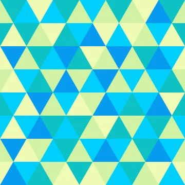 Abstract geometric triangle seamless pattern, green and blue colors イラスト素材