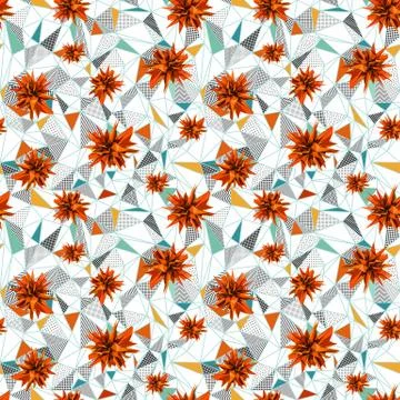 Abstract geometric triangle seamless pattern 스톡 일러스트