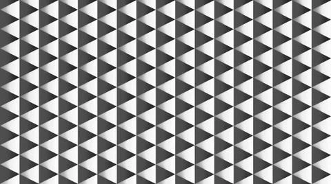 Abstract geometric triangle shape on white background, seamless pattern. 3d i Illustrazione stock